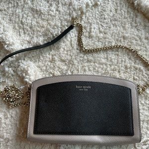 NWOT Kate Spade Grey and Black Crossbody